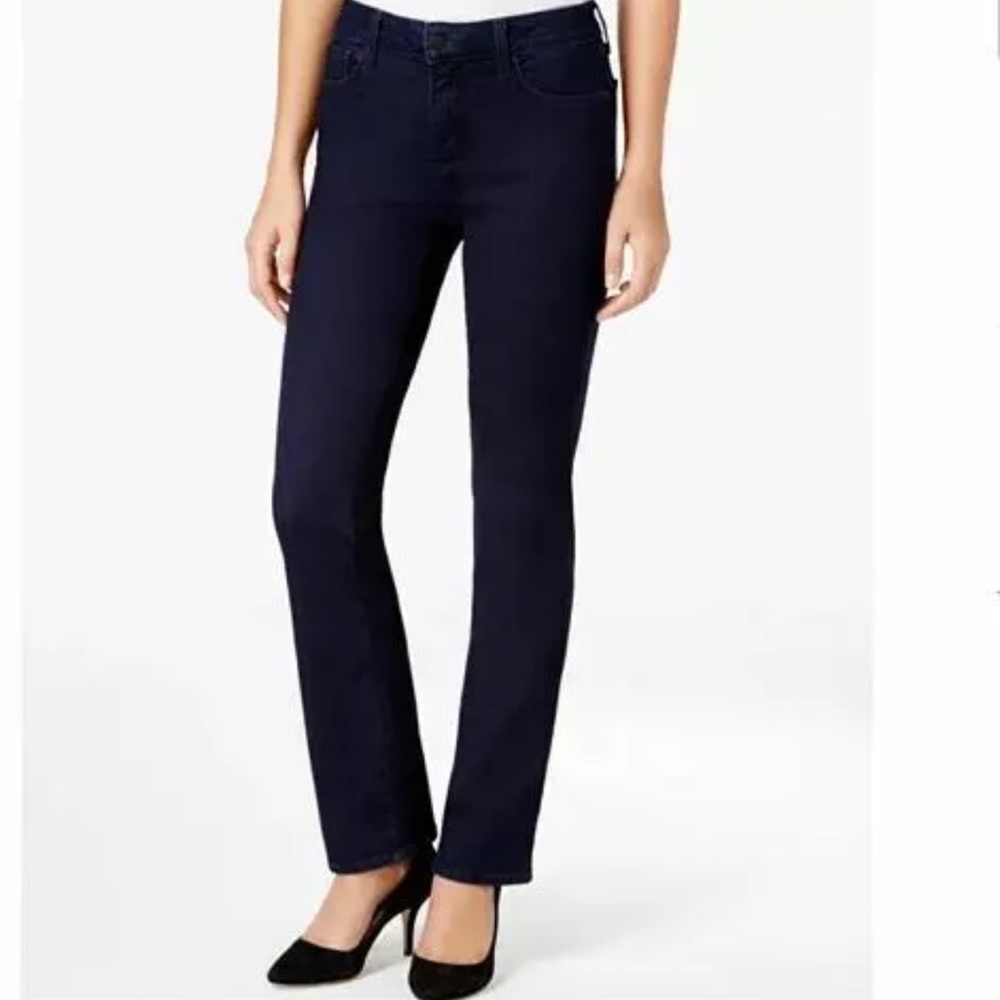 NWT NYDJ Marilyn Tummy-Control Straight-Leg Jeans 6 Short Rinse $109